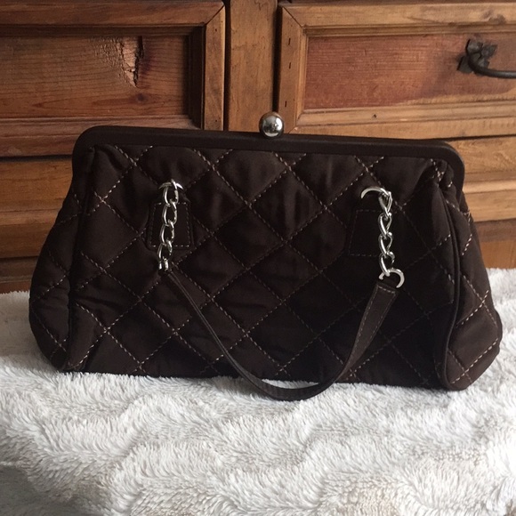 Vera Bradley Handbags - Vera Bradley Brown quilted purse
